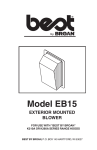 Broan Best EB15 User's Manual
