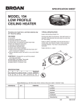 Broan 154 User's Manual