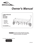 Brinly-Hardy PA-40 User's Manual