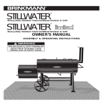 Brinkmann Stillwater Charcoal/Wood Smoker & Grill User's Manual