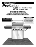 Brinkmann PROSERIES Pro Series 2500 User's Manual