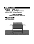 Brinkmann Grill King DeLuxe Heavy-Duty Outdoor Charcoal Grill & Smoker User's Manual