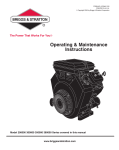 Briggs & Stratton VANGUARD 300000 User's Manual