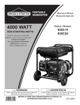 Briggs & Stratton 30320 User's Manual