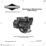 Briggs & Stratton 12K300 User's Manual