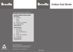 BREVILLE BCS500XL Owner's Manual