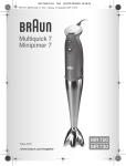 Braun MR700 User's Manual