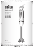 Braun Multiquick 5 MR 500 User's Manual