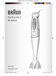 Braun MULTIQUICK 3 MR 4050 CA User's Manual