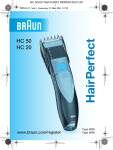 Braun HAIRPERFECT HC 20 User's Manual
