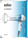 Braun FuturPro 2000 User's Manual