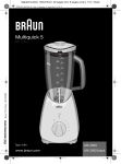 Braun Blender MX 2050 BLACK User's Manual