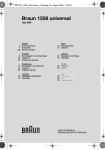 Braun 1508 User's Manual