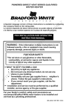 Bradford-White Corp Powered Direct Vent Series User's Manual