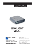 BOXLIGHT XD-5m User's Manual