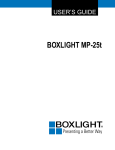 BOXLIGHT MP-25t User's Manual