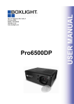 BOXLIGHT Pro6500DP User's Manual