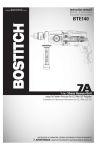 Bostitch BTE140K User's Manual