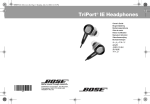 Bose TriPort IE User's Manual