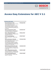 Bosch AEC-AEC21-EXT1Z User's Manual