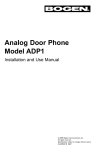 Bogen ADP1 User's Manual