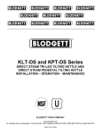 Blodgett KLT-DS User's Manual