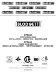 Blodgett DFG-50 User's Manual