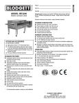 Blodgett BE3240 User's Manual