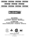 Blodgett 900 SERIES User's Manual