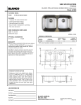 Blanco Stellar Equal Double Bowl 441020 User's Manual