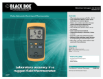 Black Box Dual-Input Thermometer User's Manual