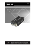 Black Box TV Converter Box Industrial SFP/SFP Multi-Power Mode Converter User's Manual