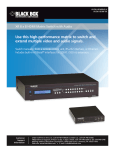 Black Box Switch AVSW-HDMI-RX User's Manual