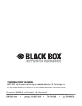Black Box Network Hardware Flushmount Wall Bracket User's Manual