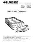 Black Box DB9F/RJ-11 User's Manual