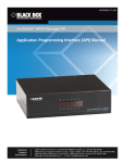 Black Box Home Theater Server servswitch ipath manager api User's Manual