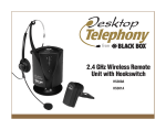 Black Box Headphones hs300a User's Manual