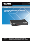 Black Box Electronic Accessory ServSensor User's Manual