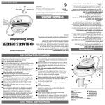 Black & Decker SG100 Series Instruction Manual