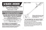 Black & Decker Trimmer LST220 User's Manual