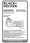 Black & Decker Saw Attachment BDCMTRS User's Manual