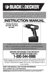 Black & Decker BD12PS User's Manual