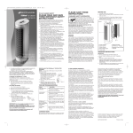 Bionaire PERMAtech BAP1242CN04EFM2 User's Manual