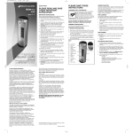 Bionaire BT17ZCN06EFM1 User's Manual