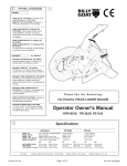 Billy Goat TR1103 User's Manual