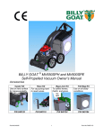 Billy Goat MV600SPE User's Manual