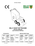 Billy Goat KD612 User's Manual