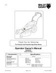 Billy Goat HW650SP User's Manual