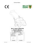 Billy Goat AE401HST User's Manual