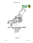 Billy Goat 510223 User's Manual